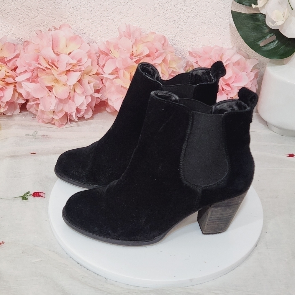 Steve Madden Chelsea Boots Black Leather Women Sz: 7.5 - Picture 4 of 12